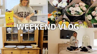 WEEKEND VLOG: vintage decor shopping, spring cleaning, baking fresh sourdough bread