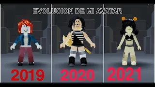 EVOLUCION DE MI AVATAR DE ROBLOX (2019-2021) "regrese xd"