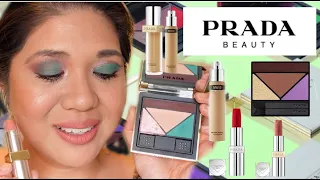 PRADA BEAUTY | PRADA FOUNDATION, PORTRAIT & POETRY EYESHADOWS, 2 LIPSTICKS | DEMO, REVIEW & 4 LOOKS!