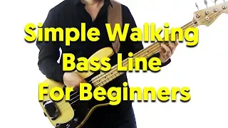 Simple Walking Bass Line For Jazz Beginners (Autumn Leaves)