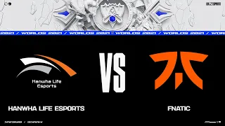 HLE vs. FNC | Worlds Group Stage Day 1 | Hanwha Life Esports vs. Fnatic (2021)