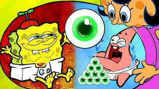 Big Food vs Small Food Pregnant Mukbang Animation | POOR BABY SPONGEBOB LIFE | Slime Cat