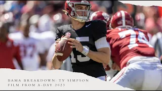 Ty Simpson FILM BREAKDOWN Part 2 - A-Day 2023