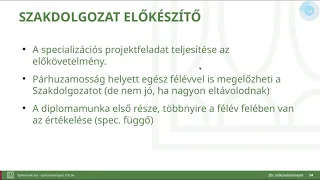 KTB video III. – BSc előkövetelmények