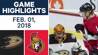 NHL Game Highlights | Ducks vs. Senators – Feb. 1, 2018