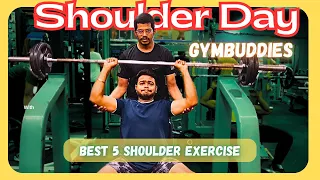 Day-64/69 || The Best 5 Exercises FOR Huge Shoulder || SHOULDER workout at GYM || Saurabh & Rakesh