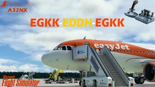 FLYBYWIRE A32NX | GSX Pro | Real Life easyJet Ops | Gatwick to Hamburg to Gatwick | MSFS Live