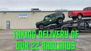 Taking Delivery of our 2022 Ford Bronco Eruption Green Badlands with a MIC Top