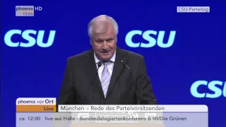 CSU-Parteitag: Rede vom Parteivorsitzenden Horst Seehofer am 21.11.2015
