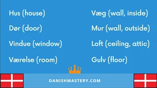Basic Danish Vocabulary: With examples. (Live-stream)