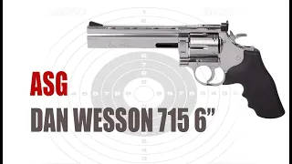✅ ASG Dan Wesson 715 silver (6") - pistola de bolas BB's de acero (CO2)