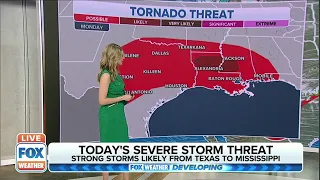 Tornado Threat May Intensify In South Overnight, Damaging Winds Likely