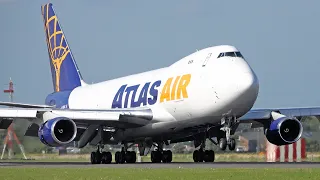 19 MINUTES of CROSSWIND Planespotting at Amsterdam Airport [AMS/EHAM]