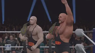 WrestleWar 86 WCW Tag Team Champions Nikita & Ivan Koloff vs Road Warriors