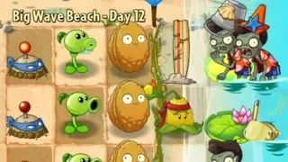 Plants vs  Zombies 2 ; Big Wave Beach - Day 12