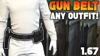 How To Get The GUN BELT On Any Outfit Glitch In Gta 5 Online!