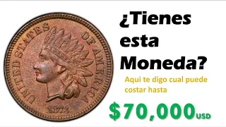 Moneda Penny Cabeza de Indio. La moneda de 1 centavo Americana antes de Lincoln.