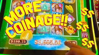 115 FREE GAMES TO HANDPAY with VegasLowRoller plays Yellow Brick Road Slot Machine!
