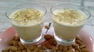 Badam Milk Recipe-Almond Saffron Milk Recipe- Kesar Badam Milk Recipe By Healthy Food Kitchen