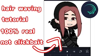 Hair waving tutorial using vector • Alight motion • Gacha club