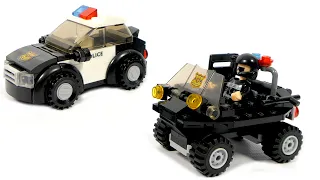 Build a Lego Police Cars -SLUBAN Police M38-B0638C police ATV, M38-B0638D police car