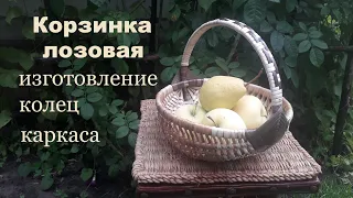 Корзинка лозовая изготовление колец каркаса