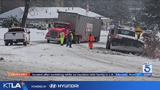 Mountain snow causes hazardous conditions for SoCal drivers