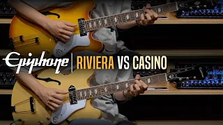 Epiphone Riviera VS Casino Review (No Talking)