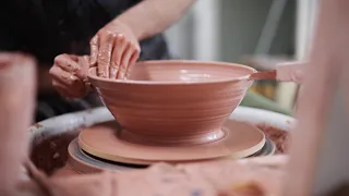 How to Throw and Trim Large Stoneware Bowls — Narrated Version