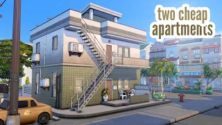 two cheap apartments  The Sims 4 CC speed build