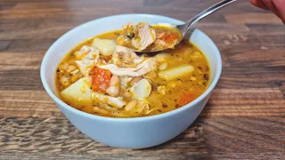 Chicken Soup with Beans, a soup recipe I was shown in the Dominican Republic!