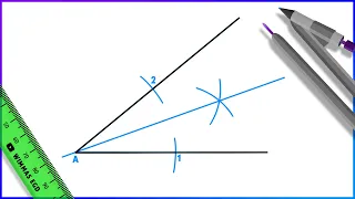 How to divide an angle into two equal parts - Angle Bisector