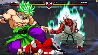 SHIN AKUMA VS BROLY! DBZ VS STREET FIGHTER! ARINO GAMES COMBAT