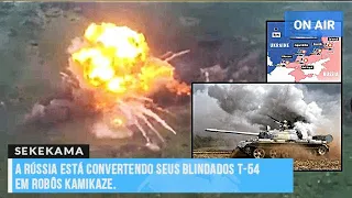 A RÚSSIA ESTÁ CONVERTENDO SEUS BLINDADOS T-54 EM ROBÔS KAMIKAZE.