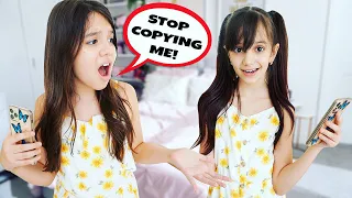 COPYING MY SISTER FOR 24 HOURS! | Emily and Evelyn