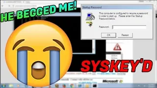 SYSKEYING a scammer! He BEGGED me for the password! [SYSKEY'D]