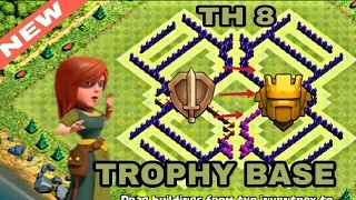 CLASH OF CLAN -TOWN HALL 8 TROPHY BASE TESTED
