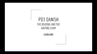 PD3 Danish final exam: useful guidelines & advice from Learning with Ervin