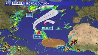 Sunday afternoon Tropical update: Latest on Nigel, Margot and Lee as the 2023 hurricane season conti