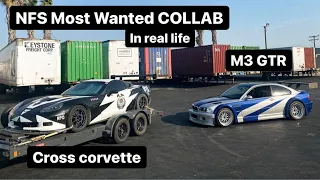 NFS M3 GTR & Cross Corvette meet in real life