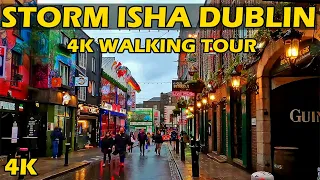 Severe Storm Isha Dublin 4K Walking Tour Ireland 2024
