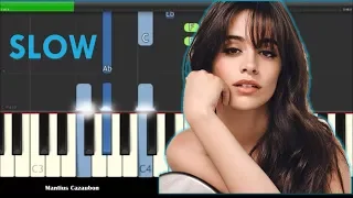 Camila Cabello Something's Gotta Give Slow Piano Tutorial - How To Play