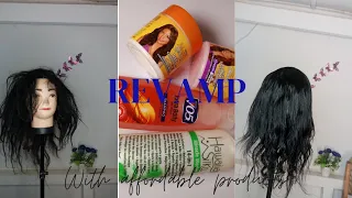 revamp and restore waves on an old wig with affordable products#hairtips #revamping #wavyhair #diy