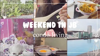 condo living in JB | shopping midvalley mall | play claw catcher | cooking shoyu udon | walking dog
