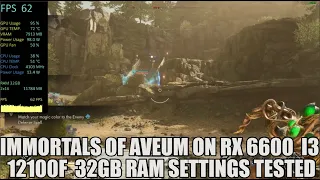 Immortals of Aveum on RX 6600 i3 12100F