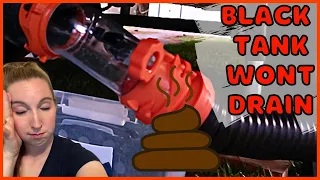 Clogged Black Tank Chaos / What To Do When Your Black Tank Won't Drain / Black Tank RV Tips & Trick