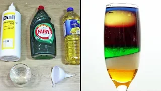 Science Experiment | Баншя Плотности: Эксперимент. Смешиваем жидкости разной плотности | ТОПНАУКА