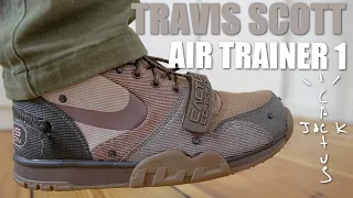 TRAVIS SCOTT NIKE AIR TRAINER 1 WHEAT REVIEW & ON FEET - THESE WILL SURPRISE YOU