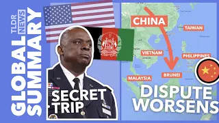 China Escalates the South China Sea Dispute & America's Secret Afganistan Trip - TLDR News