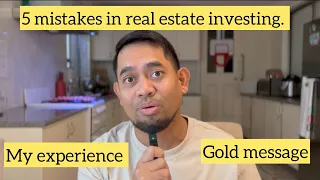 5 mistakes when starting your journey as an realestate investor here in Australia
